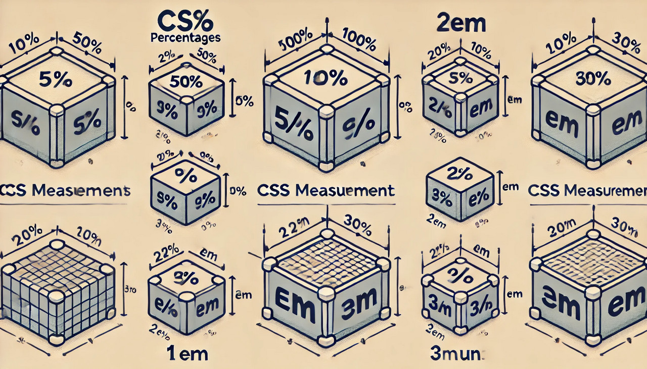 Виды единиц измерения в CSS: px, %, em, rem, vh и другие примеры